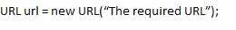 Pass the desired URL as an object. So that would be like