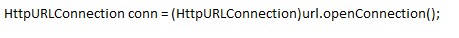 Type cast the URL object into a HttpURLConnection object