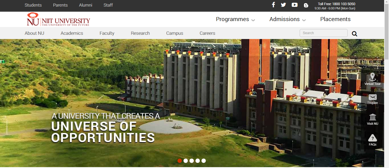NIIT University Home Page