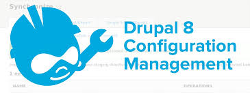 Text and Drupal 8 logo in white background