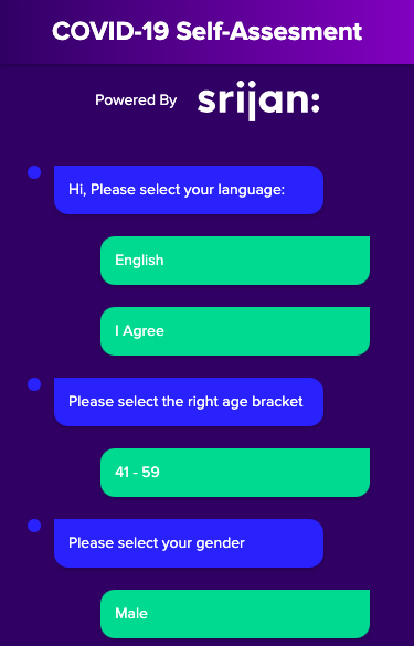dialog box in purple background