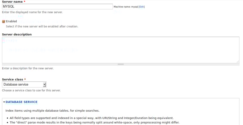 Configure the search server