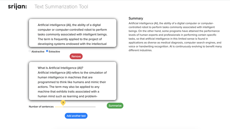 Summarize tool